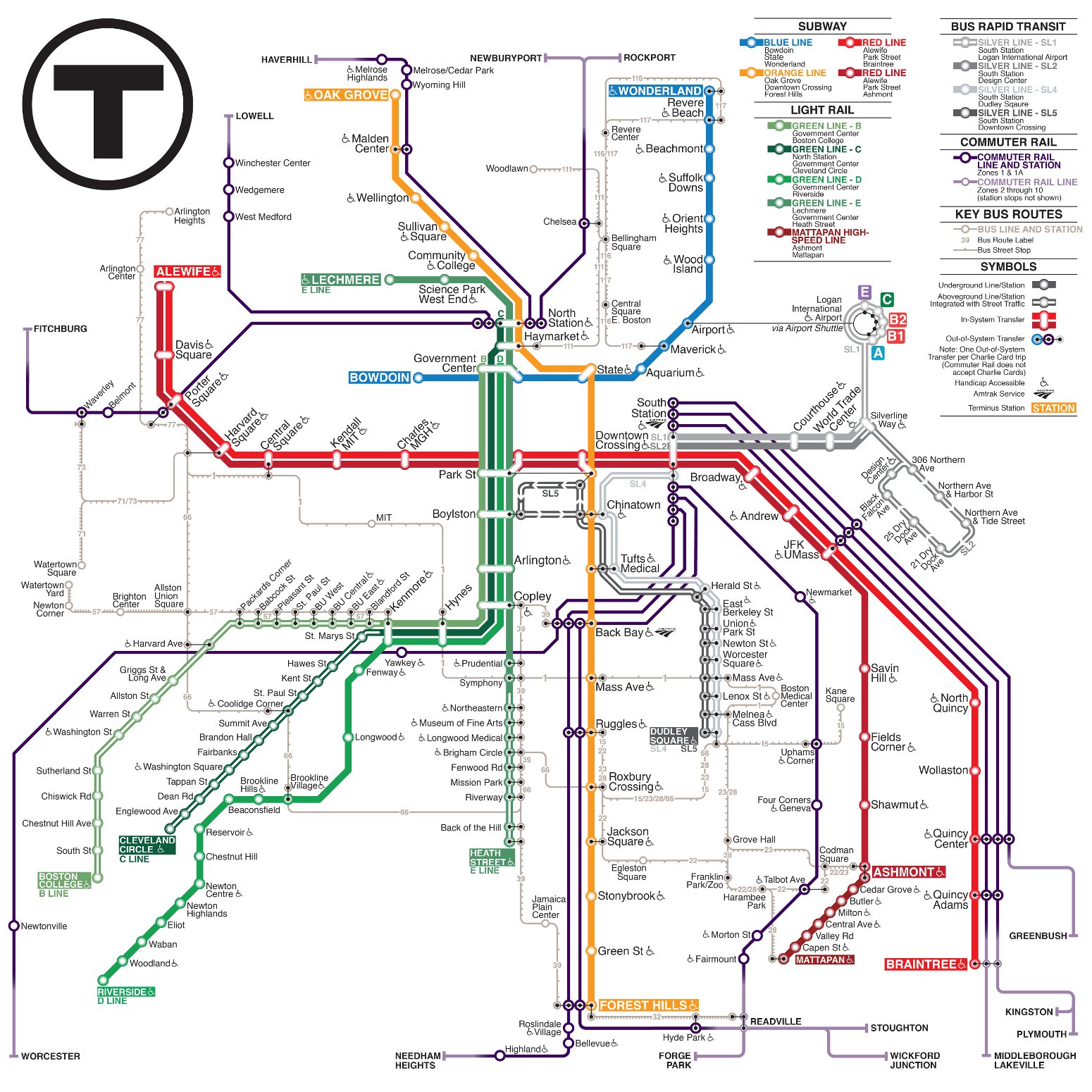 Boston Unveils New Map of "The T" Subway System - Archpaper.com
