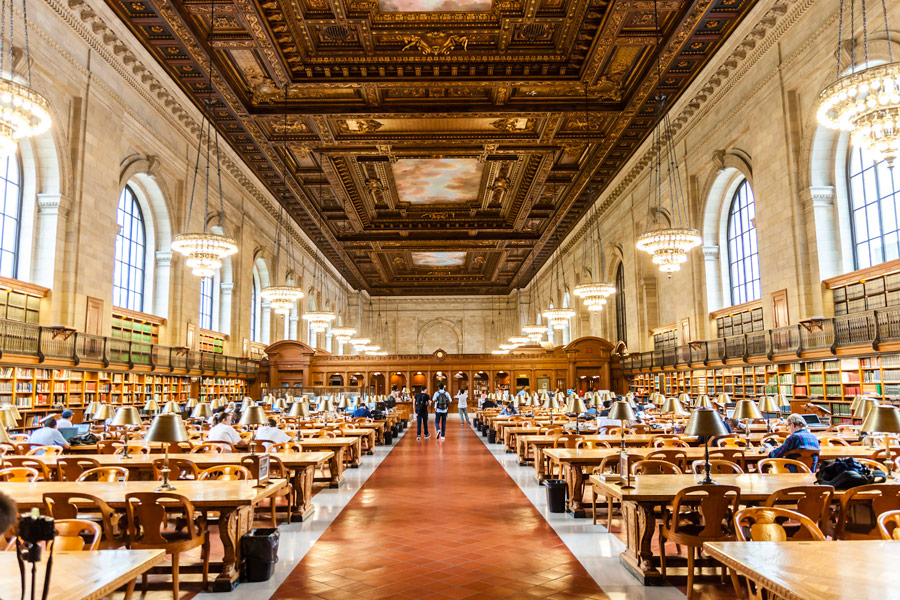 纽约公共图书馆阅览室地标