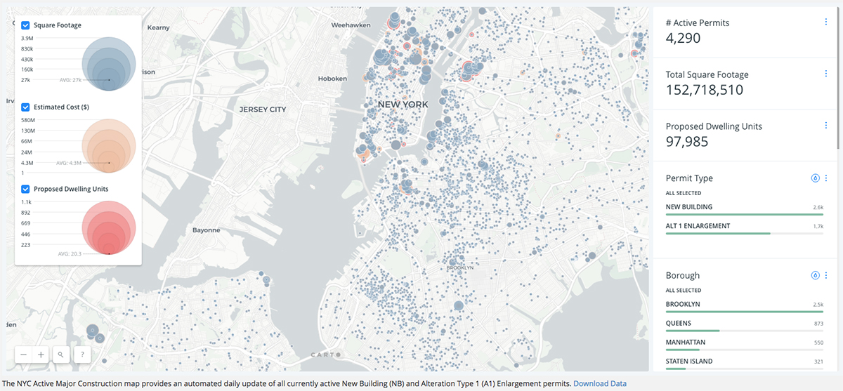 纽约市DOB在线建设地图截图