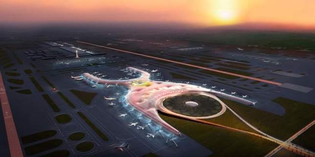 新墨西哥州国际机场的航拍效果图
