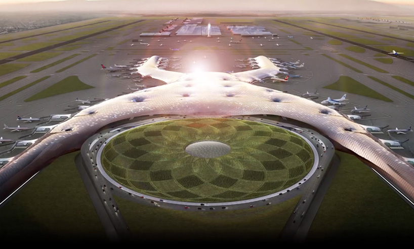 现在取消了新墨西哥城国际机场的空中渲染，由福斯特+合作伙伴设计