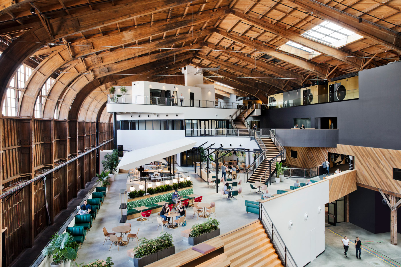 ZGF fills a timber hangar with a sleek Google office in L 