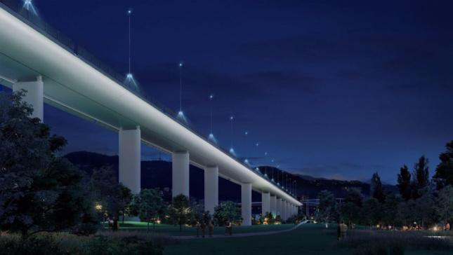 新桥将采用太阳能灯。
