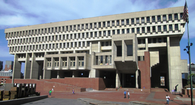 波士顿的市政厅照片