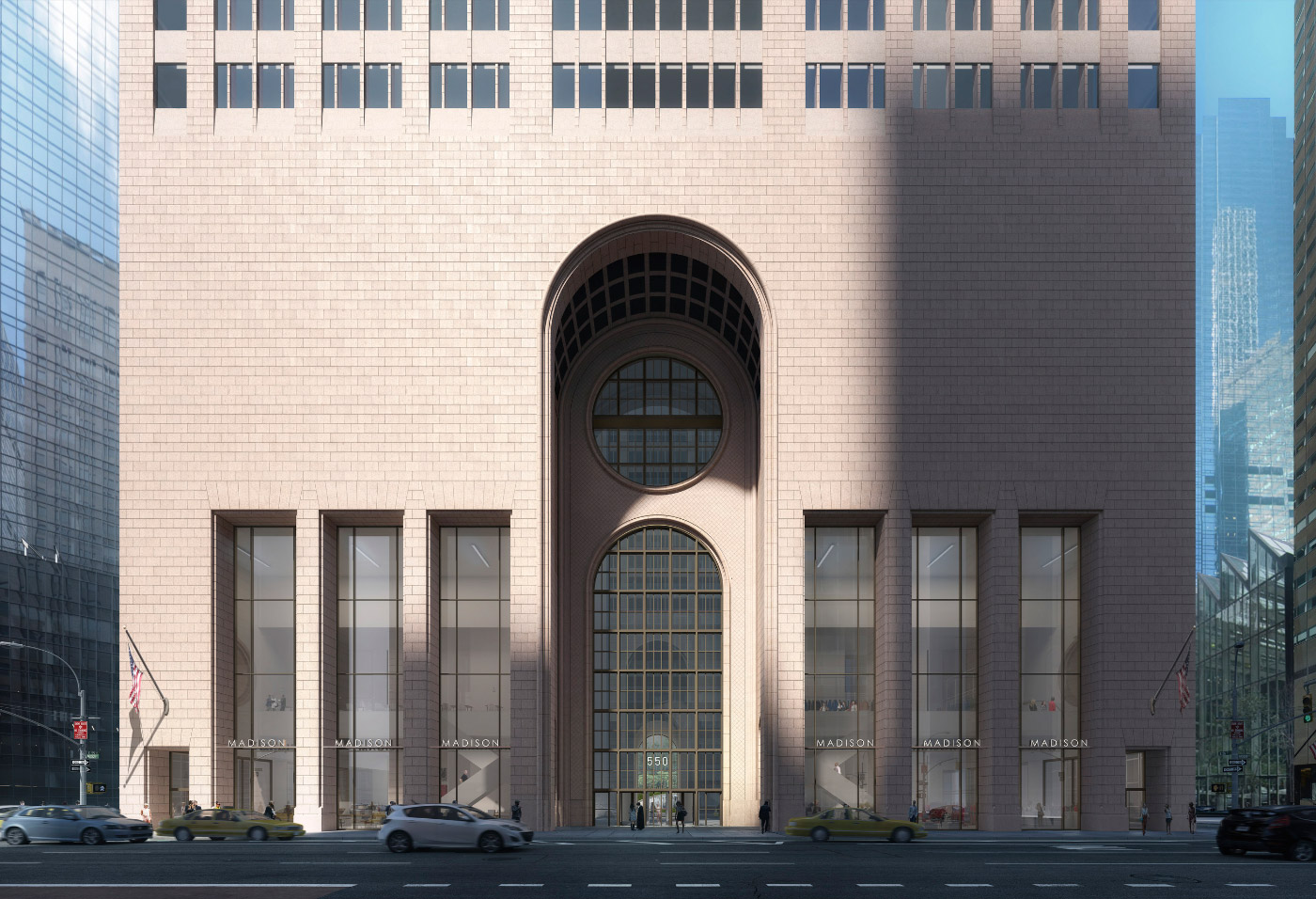 美国电话电报公司大楼新入口的效果图