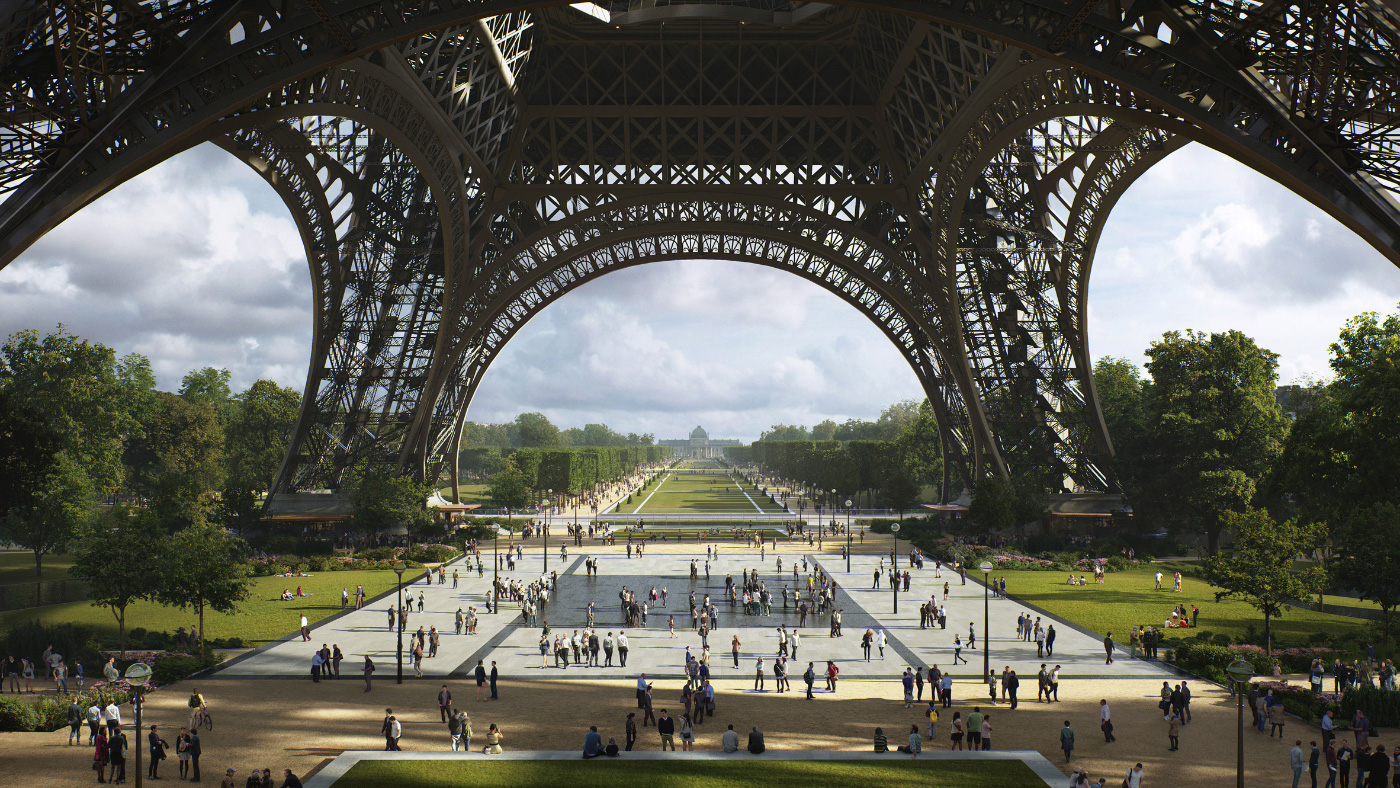 The Eiffel Tower Landscape Redesign By Gustafson Porter Bowman