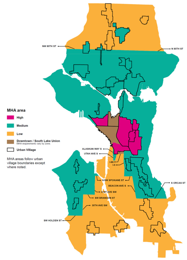 Diagram showing Seattle's 2019 zoning changes