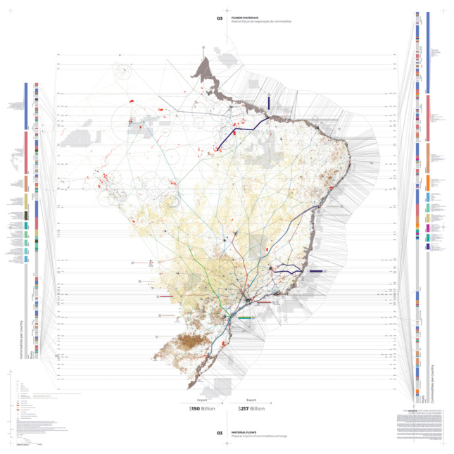 展示巴西商品流通的地图