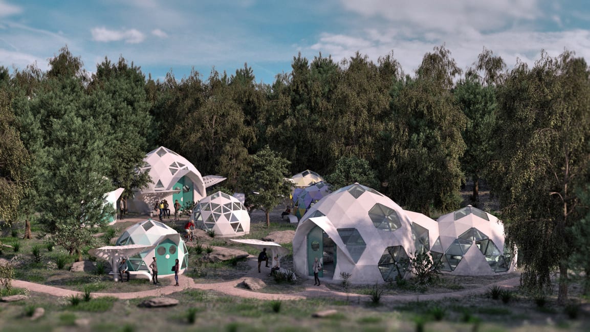 GeoShip Bioceramic Domes是一个不断变化的世界的环保和主动的住房解决方案