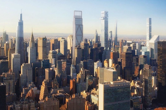 纽约市超高建筑的效果图
