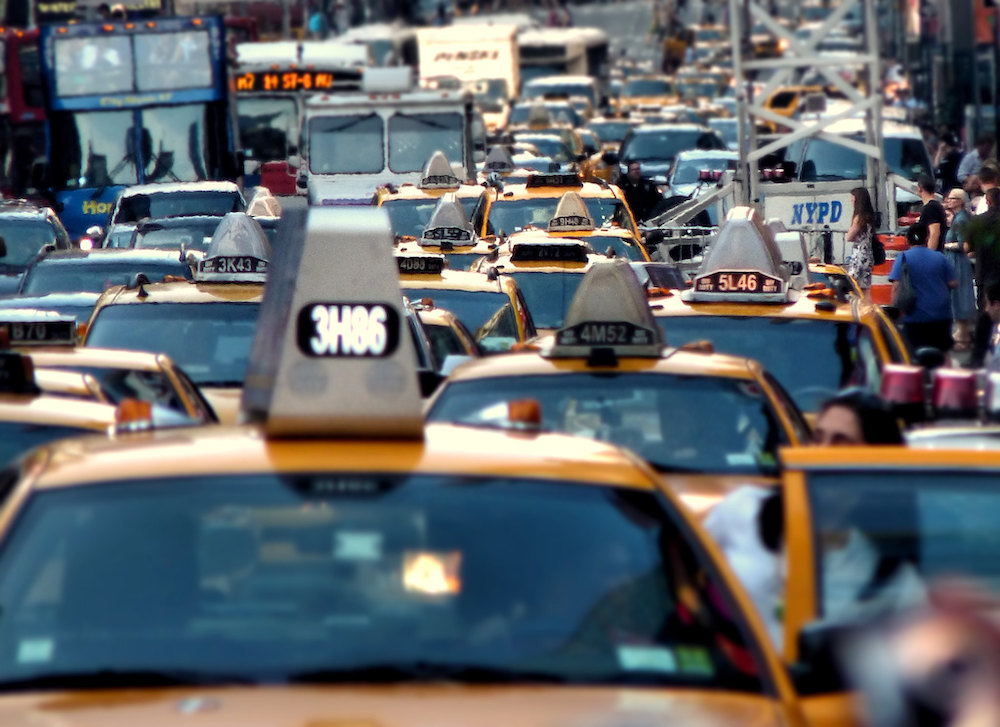 纽约黄色出租车的交通