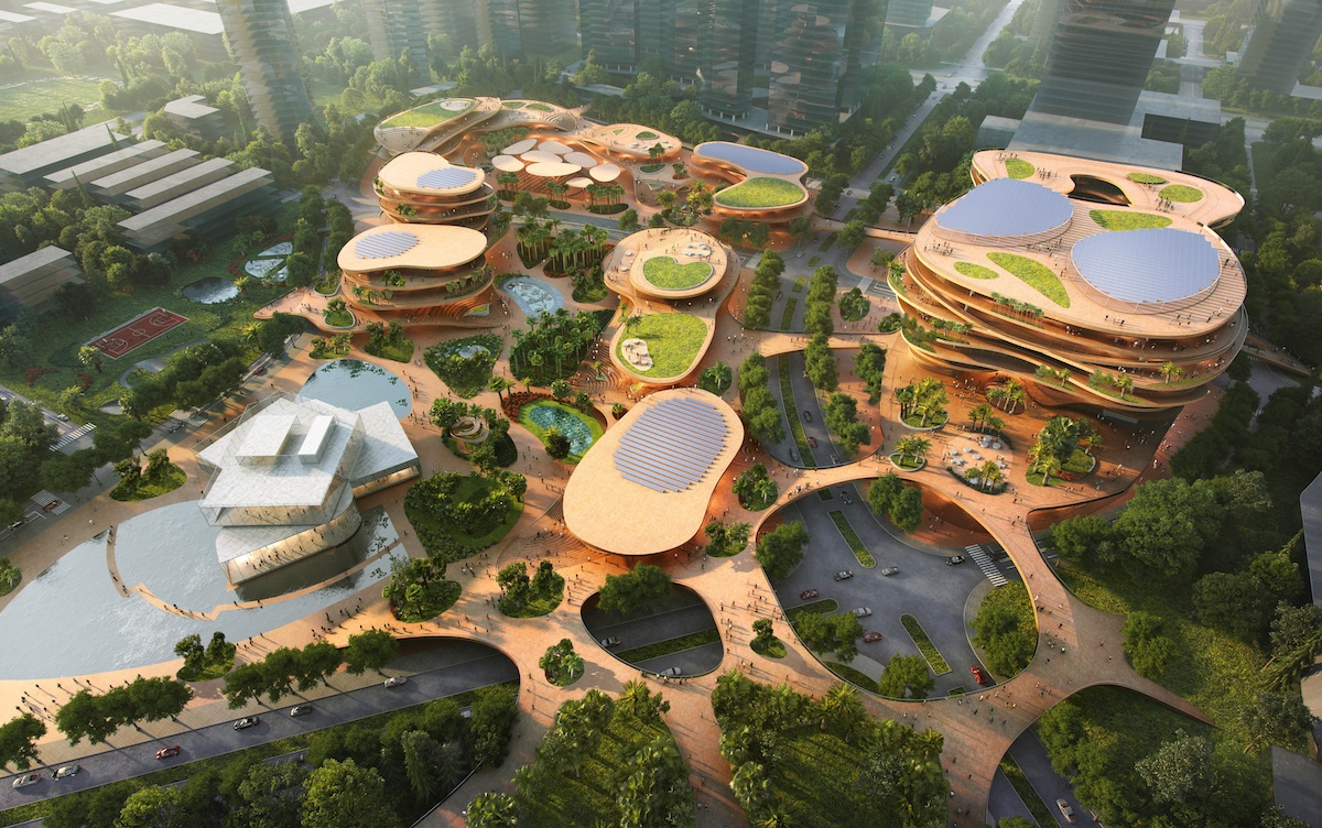 中国深圳正在开发的校园中心示意图
