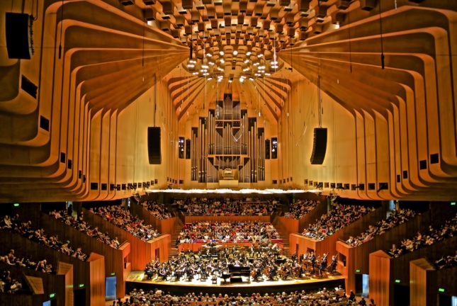 音乐厅内部在悉尼歌剧院