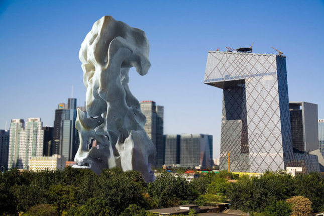 拟模仿摩天大楼的雕塑效果图