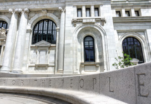 Carnegie图书馆的图象在华盛顿大道的。