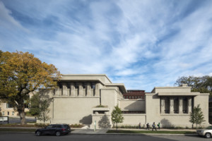 弗兰克·劳埃德·赖特设计的伊利诺伊州联合神庙的外观