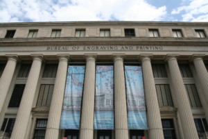 a neoclassical federal building in washington d.c., the bureau of engraving and printing