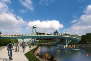 伊利运河上风化的铜桥效果图