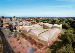 鸟瞰澳大利亚阿德莱德计划中的文化中心