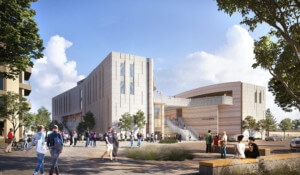 加州大学圣巴巴拉分校拟建教学楼的外观效果图