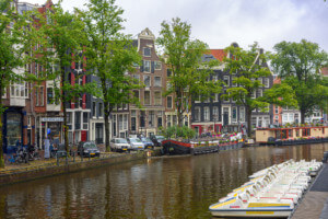 运河的图象在阿姆斯特丹