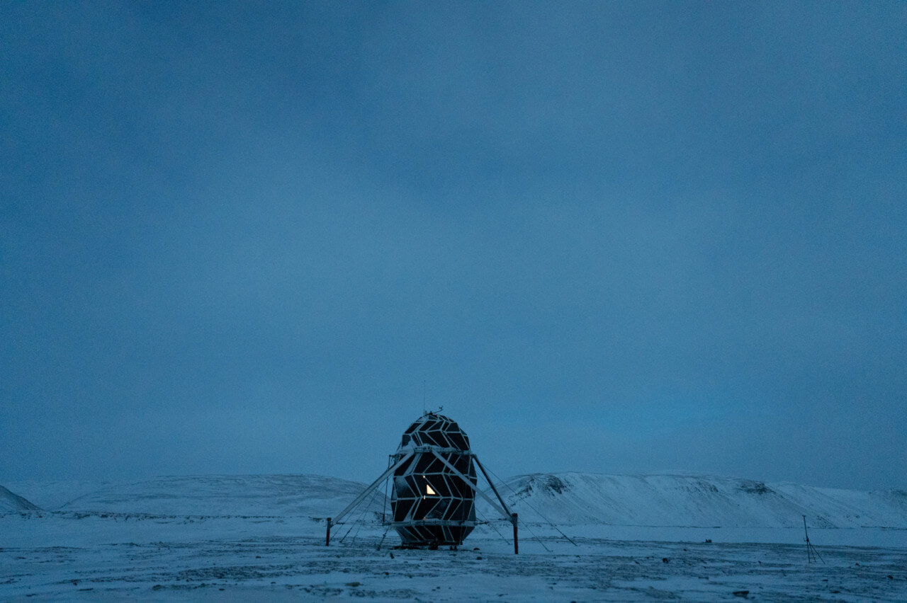 格陵兰月球舱的外观，由saga空间建筑师设计