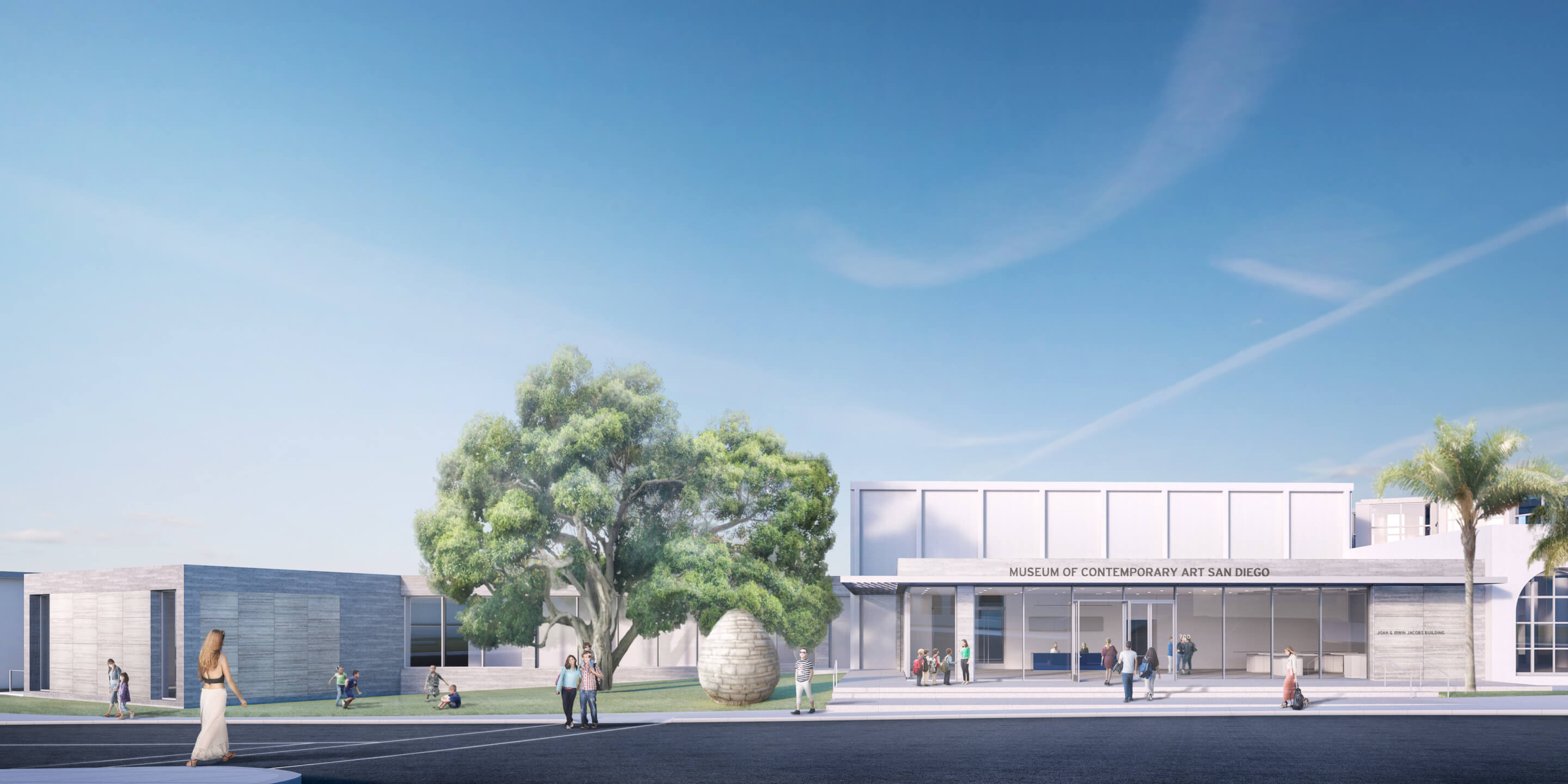 rendering of a main museum entrance