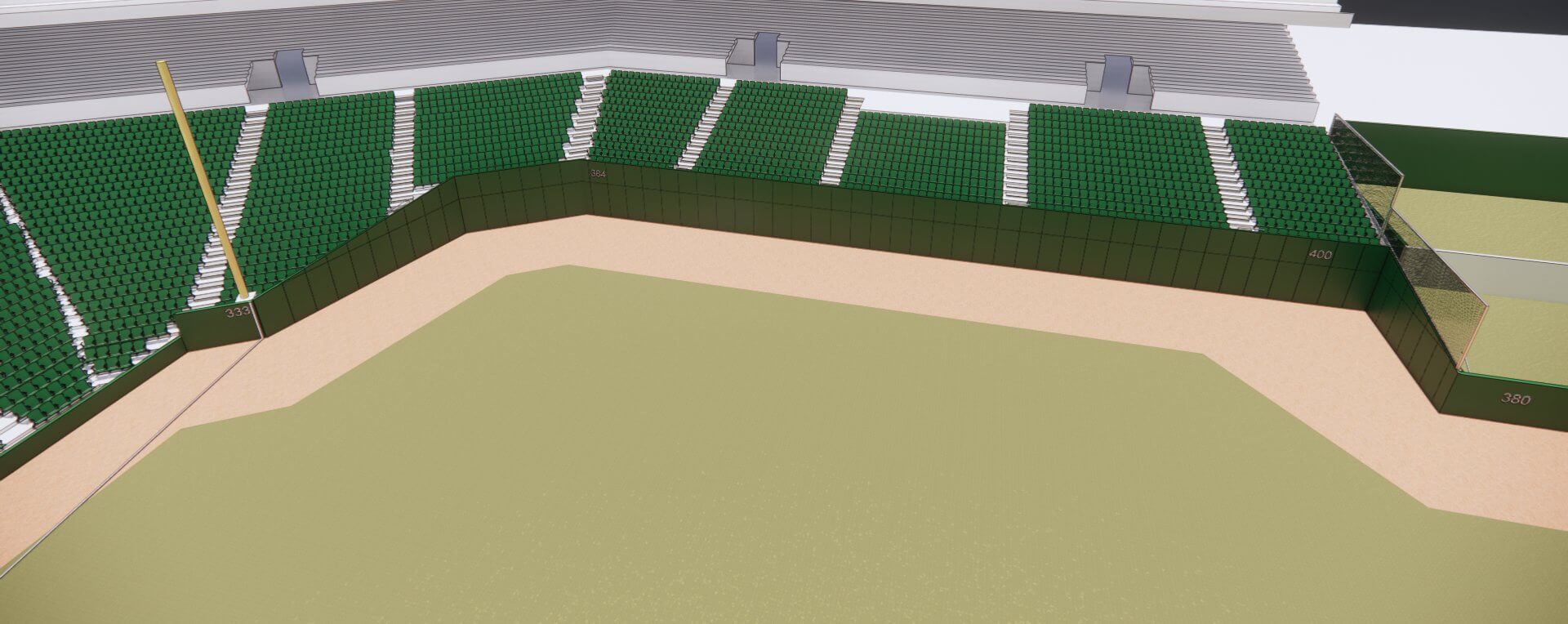 rendering of a ballpark wall