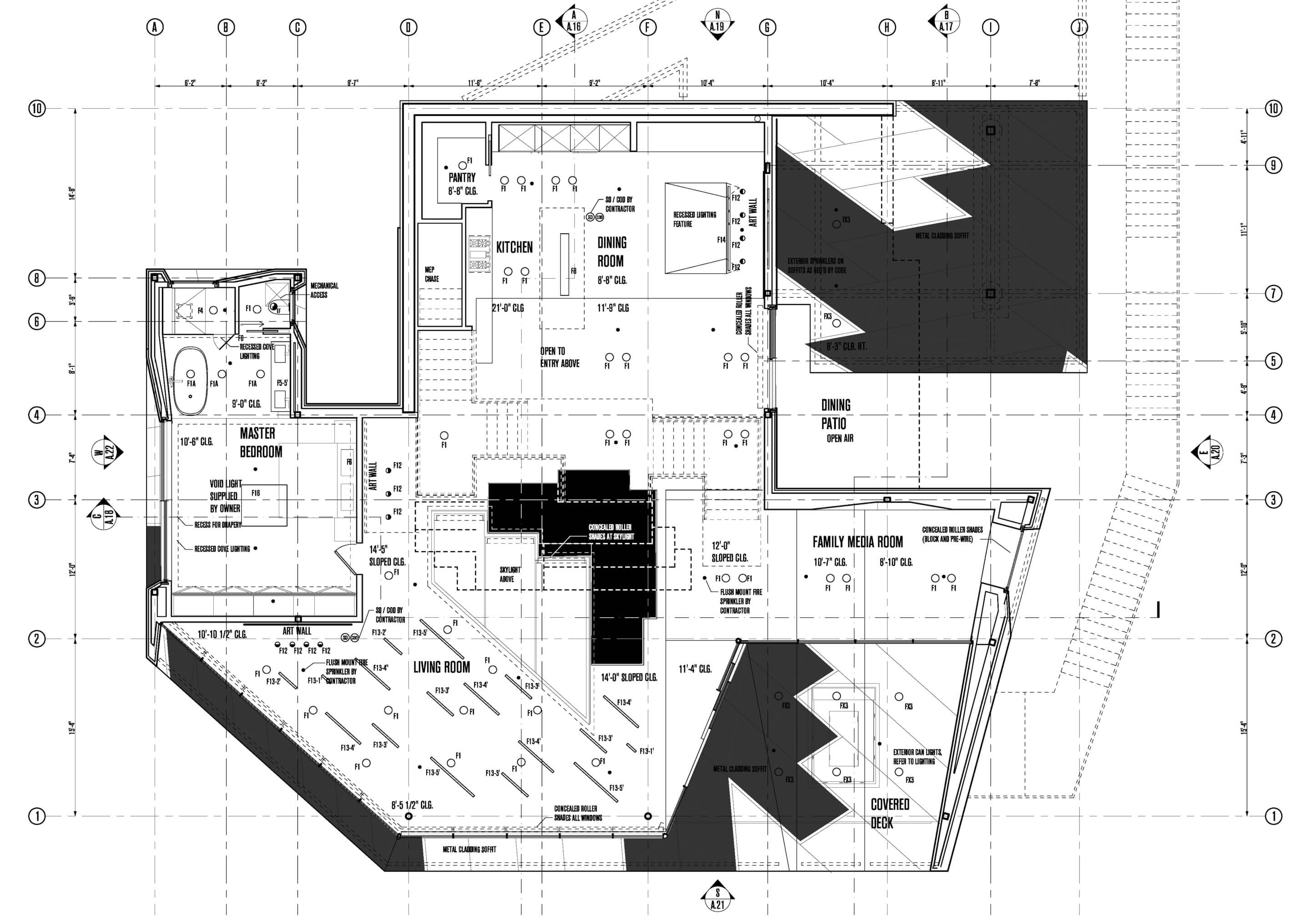 top down view of a floor plan