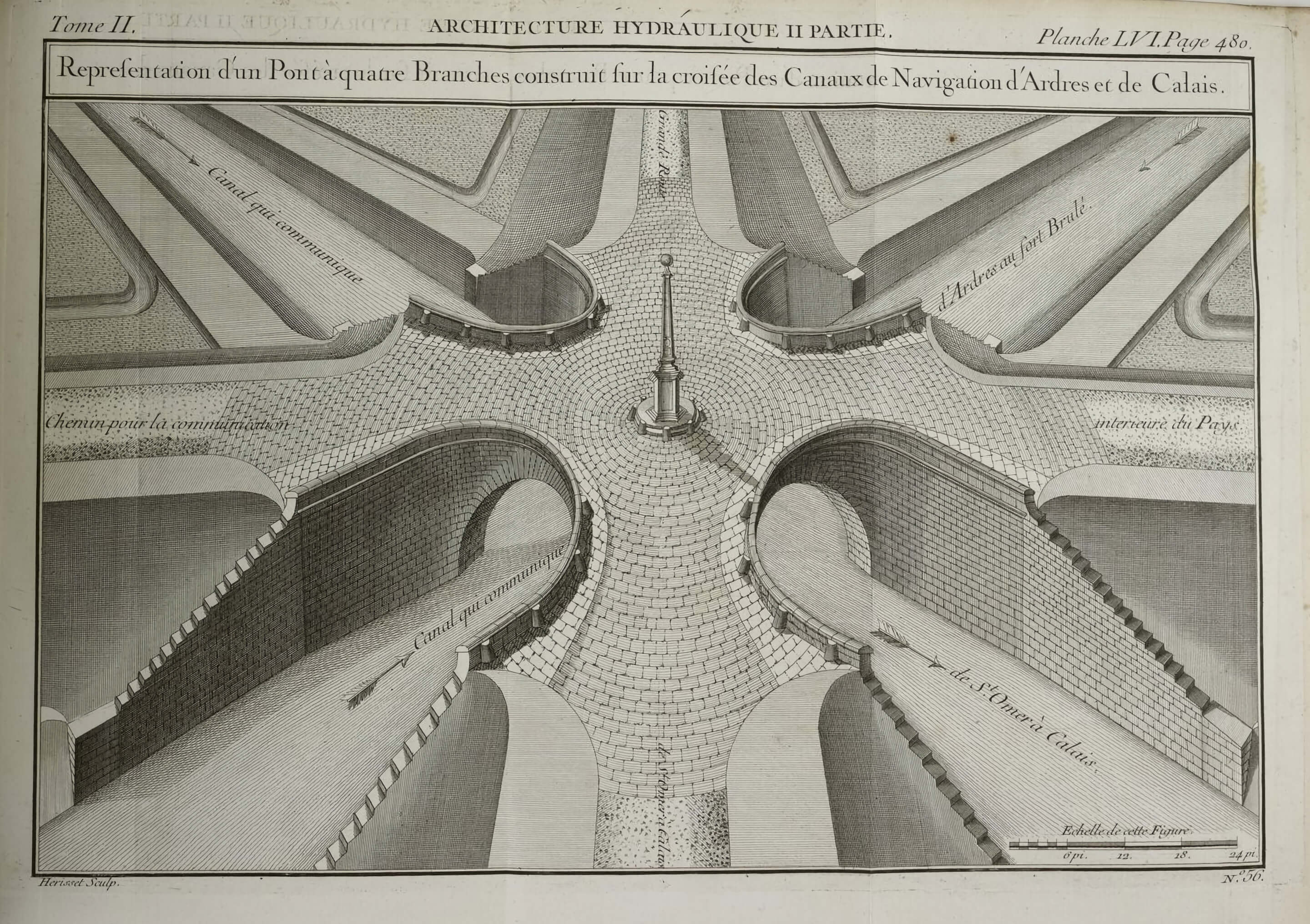 a pencil drawing of roads feeding into a junction